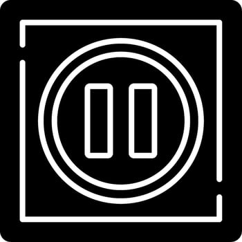 Pause Glyph Icon vector