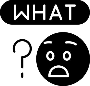 What Glyph Icon vector
