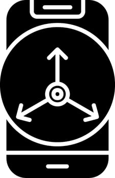 Accelerometer Sensor Glyph Icon vector
