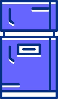 Fridge Filled Slip Style Icon vector