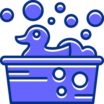 Baby bathtub Filled Slip Style Icon vector