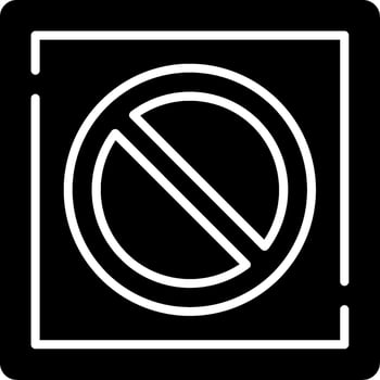 Prohibition Glyph Icon vector