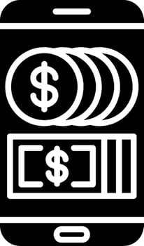 Mobile Phone Glyph Icon vector