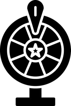 Wheel Of Fortune Glyph Icon vector