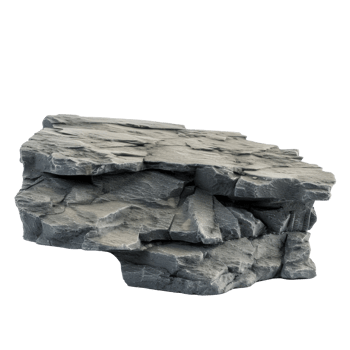 grey rock platform on white studio background png