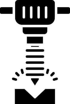 Jackhammer Glyph Icon vector