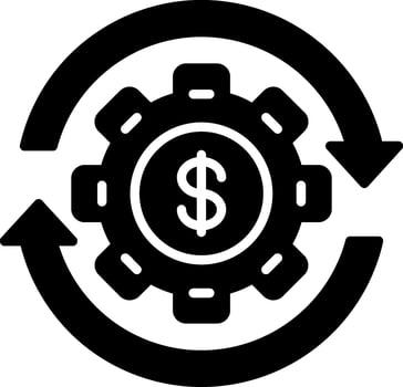 Money Making Glyph Icon vector