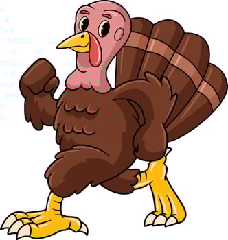 Thanksgiving Day Turkey in Retro Cartoon Character Illustration vector