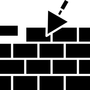 Brickwall Glyph Icon vector