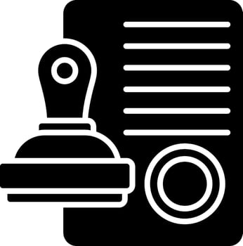 Rubber Stamp Glyph Icon vector