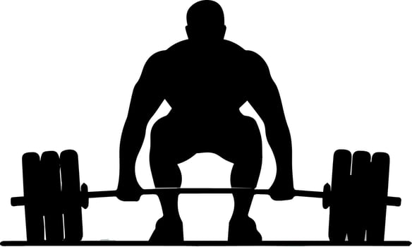 Man doing deadlift vector