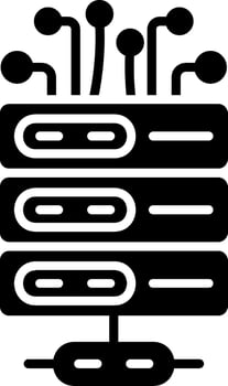 Server Glyph Icon vector