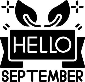 September Glyph Icon vector