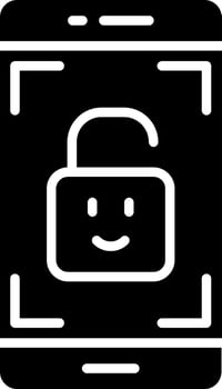 Face Id Glyph Icon vector
