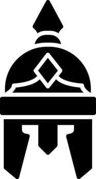 Roman Helmet Glyph Icon vector