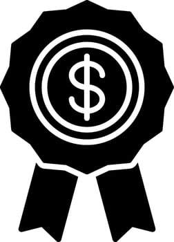 Casino Medal Glyph Icon vector