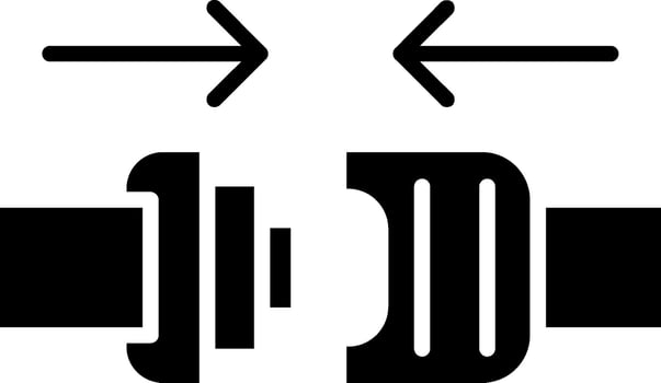Safety Belt Glyph Icon vector