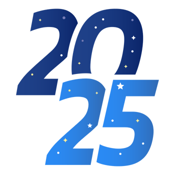 Happy new year 2025 transparent card design. png