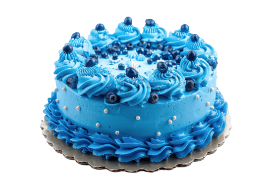 blue birthday cake transparent background png
