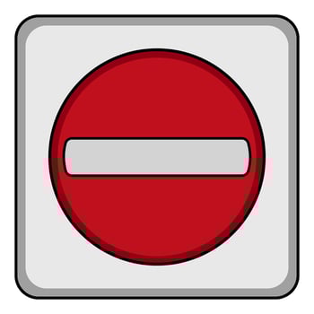 illustration of Do Not Enter Sign vector