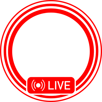 Live stream icon. User Account live stream frame. Live streaming circle frame png