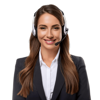 smiling woman with head set png