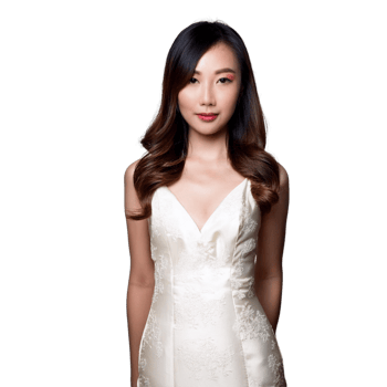 asian woman in white dress png
