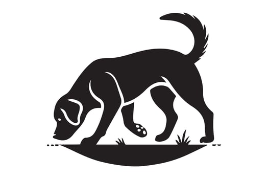 A black and white dog logo vector