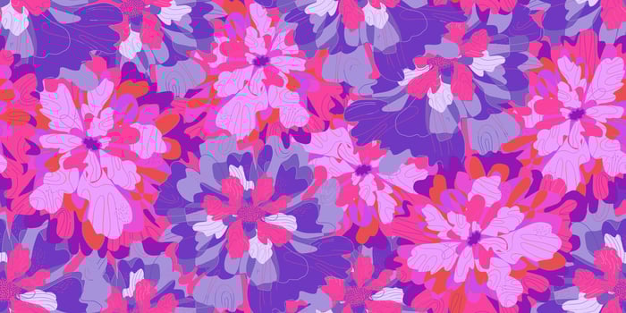 a purple and pink floral pattern vector