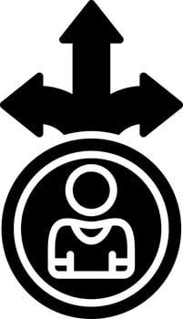 Decision Glyph Icon vector