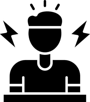 Stress Glyph Icon vector
