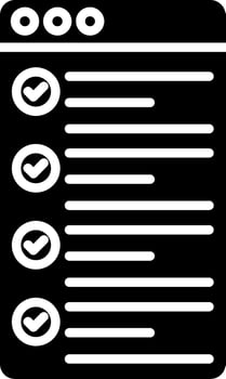 Bullet List Glyph Icon vector