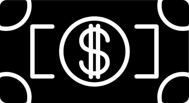Money Glyph Icon vector