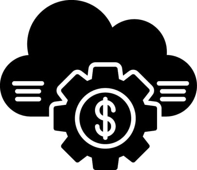 Cloud Glyph Icon vector