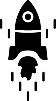 Rocket Glyph Icon vector