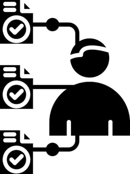Task Glyph Icon vector