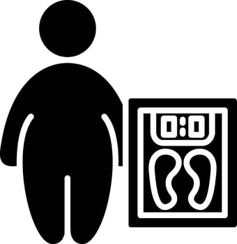 Weight Glyph Icon vector
