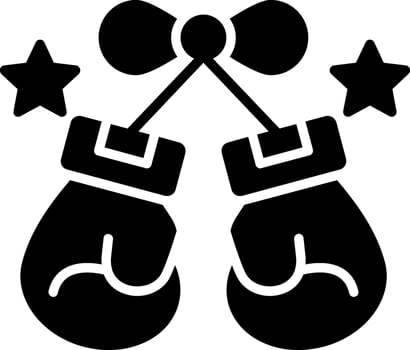 Boxing Gloves Glyph Icon vector