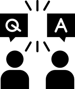 Question And Answer Glyph Icon vector
