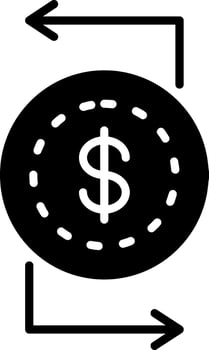 Money Back Guarantee Glyph Icon vector