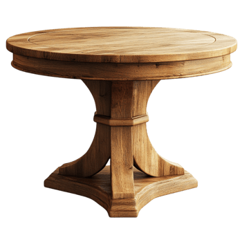 Round Table with Pedestal on Transparent Background png