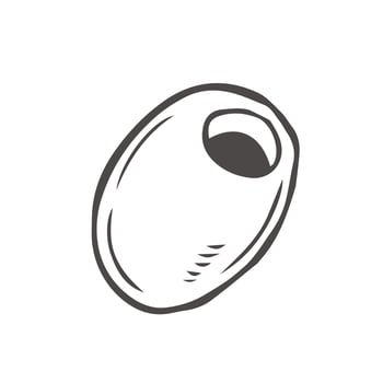 Olive sketch isolated on white background vector