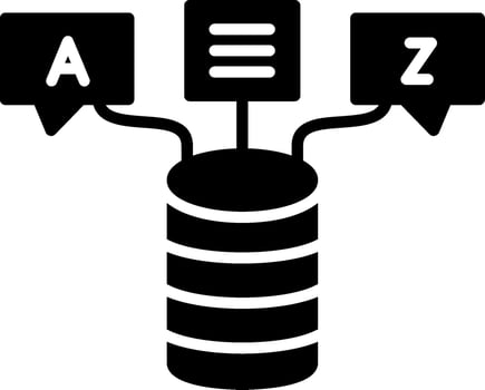 Data Glyph Icon vector