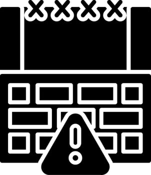 Shield Border Glyph Icon vector