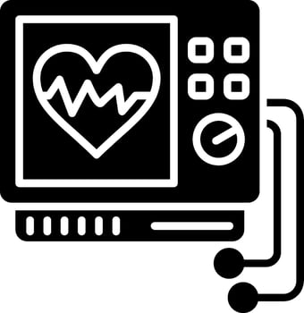 Heartbeat Glyph Icon vector