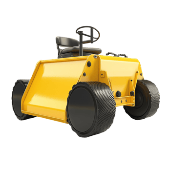 Yellow Excavator on Clear Background png