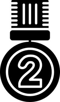 2nd Prize Glyph Icon vector
