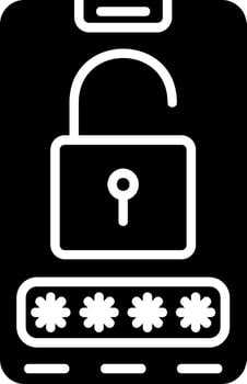 Password Glyph Icon vector