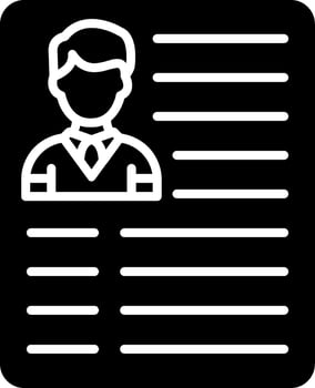 Resume Glyph Icon vector