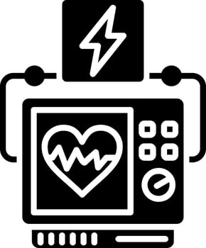 Defibrillator Glyph Icon vector